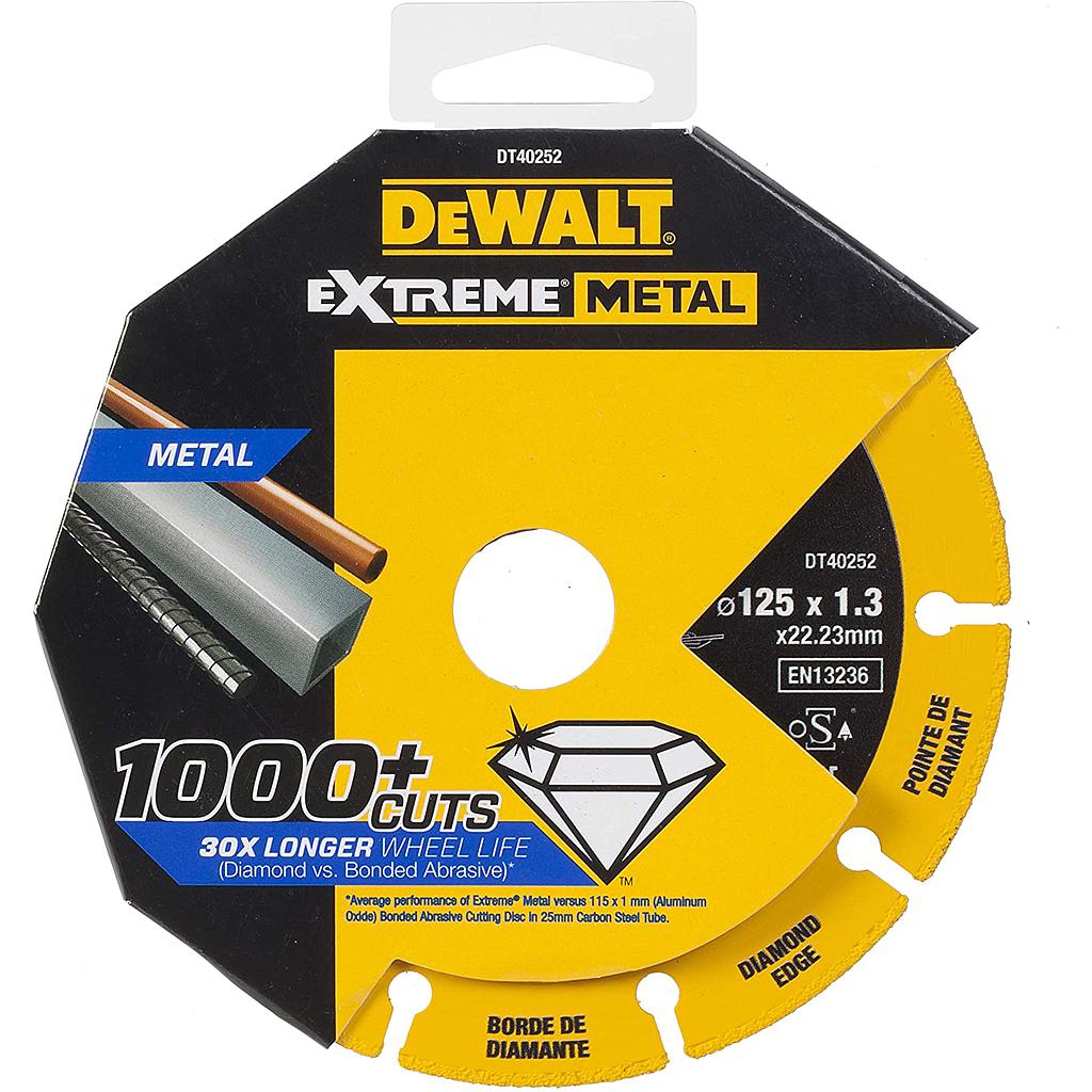 Disco Diamantado EXTREM METAL DEWALT 125X1,3MM DT40252